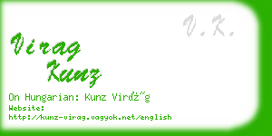 virag kunz business card